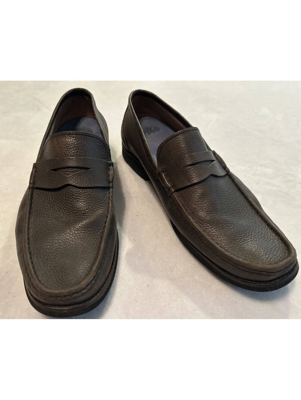 Peter Millar Men’s Shoes Size 12 M Brown Leather Penny Slip On Driving Casual